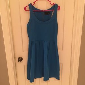 Cynthia Rowley blue zip back dress